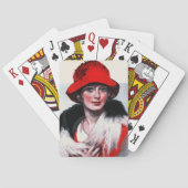 Vrouw in het Rode Pet Speelkaarten (Achterkant)