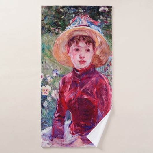 Vrouw in het rood, Berthe Morisot Badhanddoek (Badhanddoek)