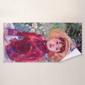 Vrouw in het rood, Berthe Morisot Badhanddoek (Badhanddoek)
