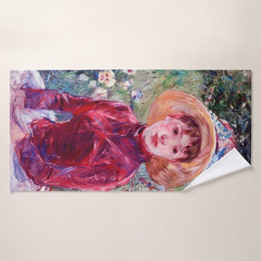 Vrouw in het rood, Berthe Morisot Badhanddoek (Badhanddoek)