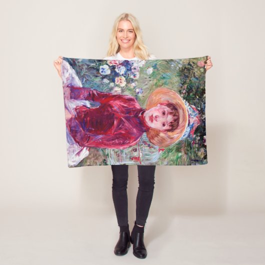 Vrouw in het rood, Berthe Morisot Fleece Deken (In situ)