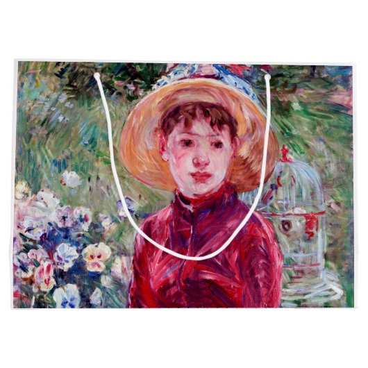 Vrouw in het rood, Berthe Morisot Groot Cadeauzakje (Achterkant)