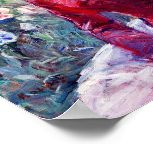 Vrouw in het rood, Berthe Morisot Poster (Hoek)