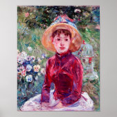 Vrouw in het rood, Berthe Morisot Poster (Voorkant)