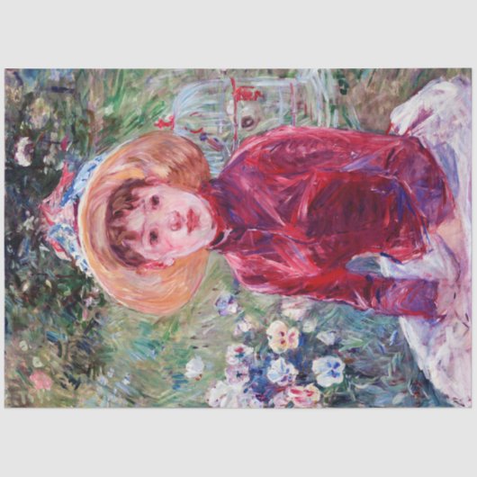 Vrouw in het rood, Berthe Morisot Tissuepapier (Voorkant)