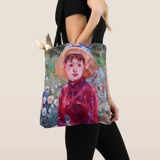 Vrouw in het rood, Berthe Morisot Tote Bag (Dichtbij)