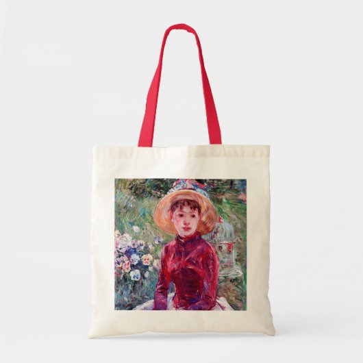 Vrouw in het rood, Berthe Morisot Tote Bag (Voorkant)