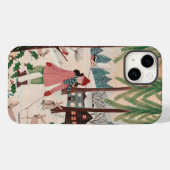 Vrouw in het sneeuwjaar van het konijn Case-Mate iPhone case (Achterkant (horizontaal))