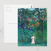 Vrouw in het tropisch regenwoud briefkaart (Voorkant / Achterkant)
