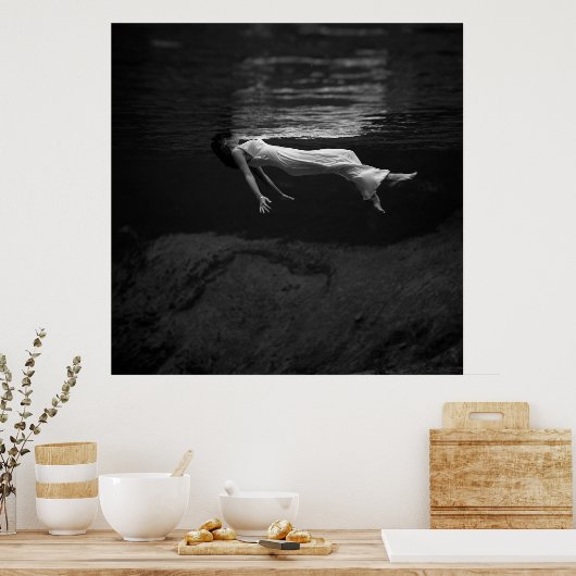 Vrouw in het water poster (Keuken)