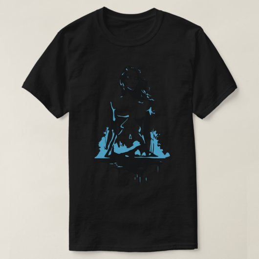 vrouw in het water t-shirt (Design voorkant)