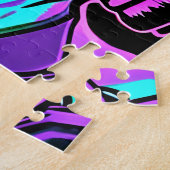 Vrouw in Hoofdtelefoon AI Kunst Legpuzzel (Zijkant)