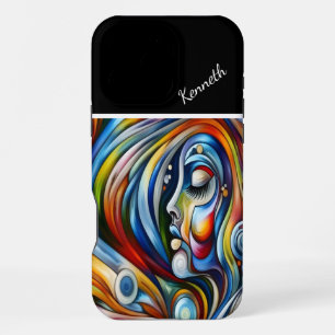 Vrouw in kleur iPhone 16 pro max hoesje
