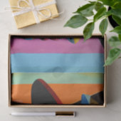 Vrouw in kleurrijk Pet 6 Opvallend silhouet Tissuepapier (Geschenk)