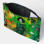 Vrouw in kleurrijk veld etui (Open)