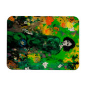 Vrouw in kleurrijk veld magneet (Horizontaal)