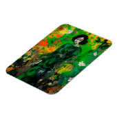 Vrouw in kleurrijk veld magneet (Linkerzijde)