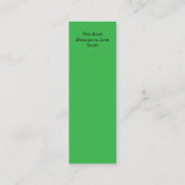 Vrouw in kleurrijk veld mini visitekaartje (Achterkant)