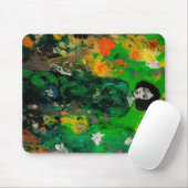 Vrouw in kleurrijk veld muismat (Met muis)