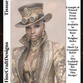 Vrouw in kralen jas & Pet DM5L Decoupage Tissuepapier