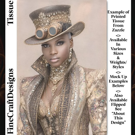 Vrouw in kralen jas & Pet DM5L Decoupage Tissuepapier