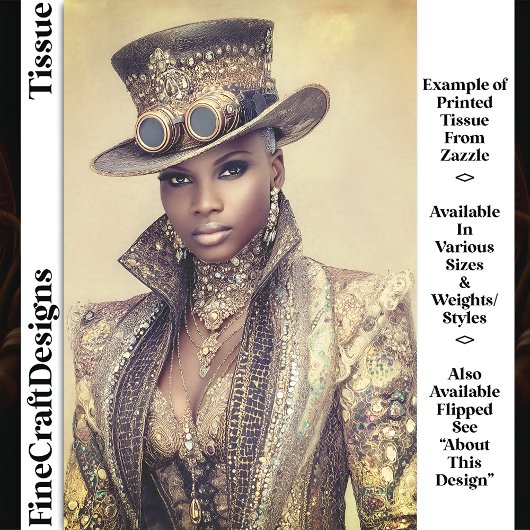 Vrouw in kralen jas & Pet DM5LF Decoupage Tissuepapier