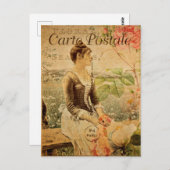  vrouw in Landbouillon Frans Briefkaart (Voorkant / Achterkant)