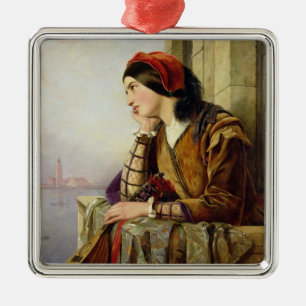 Vrouw in liefde, 1856 metalen ornament