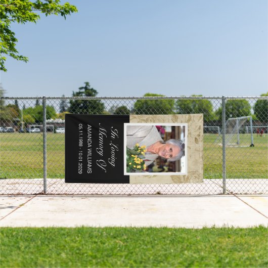  vrouw in liefdevolle Memory Grave Hoesje deken Spandoek (Insitu)