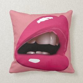 Vrouw in magenta Pillow Kussen