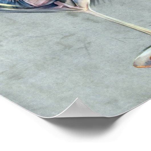  vrouw in Martini Glass Poster (Hoek)