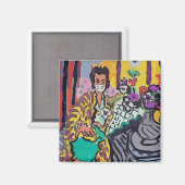 Vrouw in masker magneet (Voorkant / Achterkant)