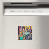 Vrouw in masker magneet (Insitu (Vaatwasser))