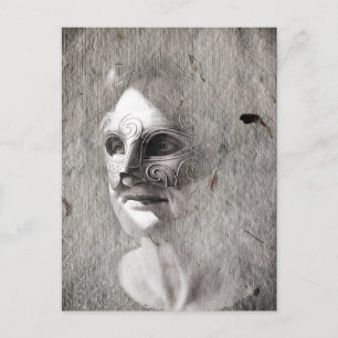 Vrouw in Masker, mysterieuze portretten Briefkaart