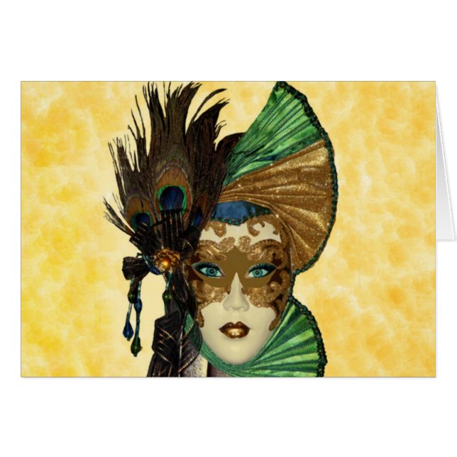 Vrouw in Masquerade Art (Voorkant Horizontaal)