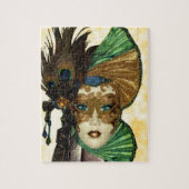 Vrouw in Masquerade Art Legpuzzel (Verticaal)