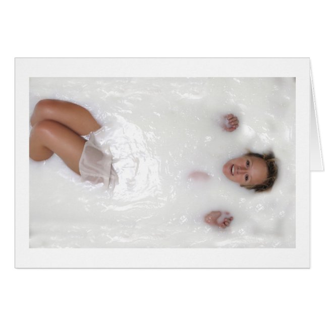 Vrouw in melk (Voorkant Horizontaal)