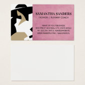 Vrouw in Mode Posing Visitekaartje (Voorkant /achterkant)