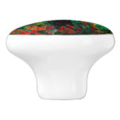 Vrouw in mooie groene weide keramische knop (Zijkant)