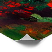 Vrouw in mooie groene weide poster (Hoek)