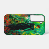 Vrouw in mooie groene weide samsung galaxy hoesje (Achterkant horizontaal)