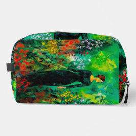 Vrouw in mooie groene weide toilettasje