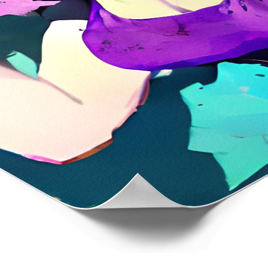 Vrouw in Paars Poster (Hoek)