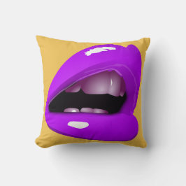 Vrouw in Paarse piloten Kussen