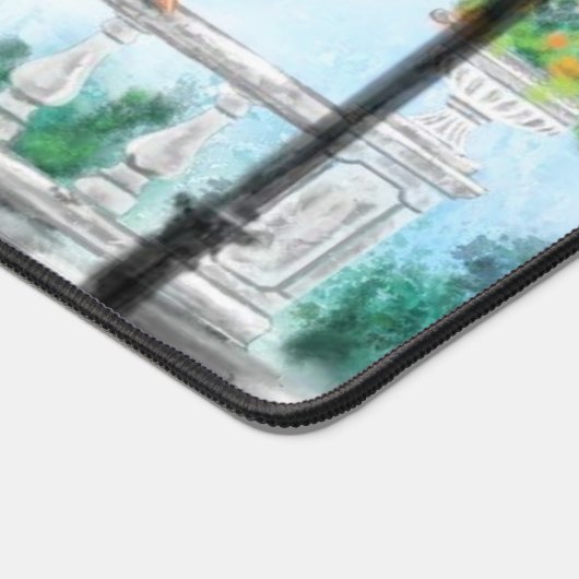 Vrouw in Parijs Eiffeltoren Bureaumat (Hoek)