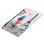 Vrouw in Parijs Eiffeltoren Magnet Gift Magneet (Linkerzijde)