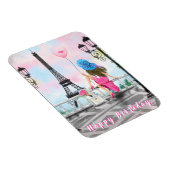 Vrouw in Parijs Gelukkige Verjaardag Magneet Eiffe (Rechterzijde)