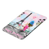 Vrouw in Parijs Gelukkige Verjaardag Magneet Eiffe (Linkerzijde)