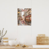 Vrouw in Parijs Poster (Keuken)