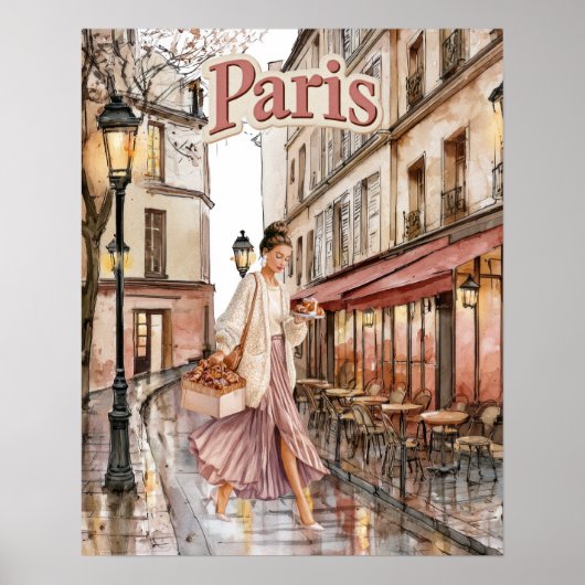 Vrouw in Parijs Poster (Voorkant)